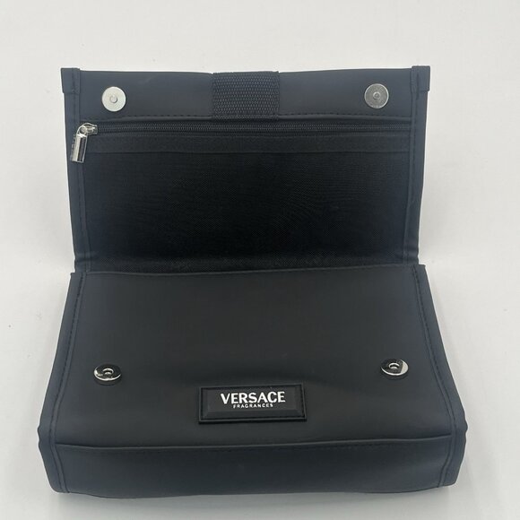 Versace Fragrance Pouch Travel Clutch Small Size Bag in Black Color New - Picture 2 of 2